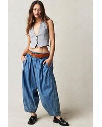 Free People - Ridley Pull-on Jeans At Free People In Cool Blue, Size: Xs - Lyst