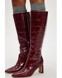 Sam Edelman - Sylvia Croc Tall Boots - Lyst