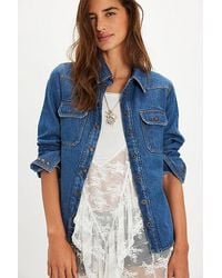 Free People - Blakely Denim Shirt - Lyst