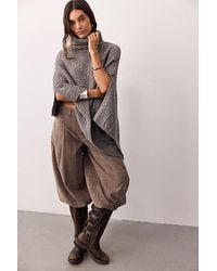 Free People - Cannon Cable Poncho - Lyst