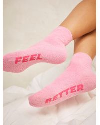 Free People Ban. Do Doin Nothin Cosy Socks - Pink