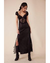 For Love & Lemons - Casey Maxi Dress At Free People In Black, Size: Xs - Lyst