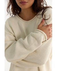 Free People - We The Free Ella Roll-Neck Cotton Knit Sweater - Lyst