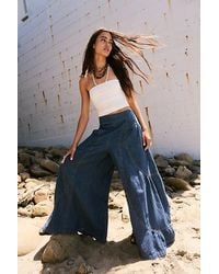 Free People - Dawn On Me Wide-leg Jeans At Free People In London Blue, Size: Xs - Lyst