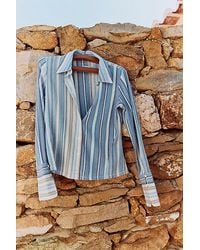Free People - We The Free Mallory Striped Shirt - Lyst
