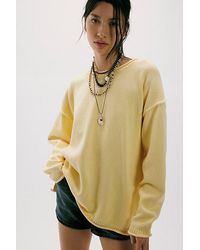 Free People - Ella Roll-Neck Cotton Knit Sweater - Lyst