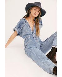 Free People Marci Coverall - Blue