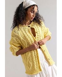 Free People - Opal Knit Cardi - Lyst