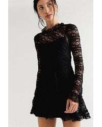 Free People - Woodland Whispers Mini Dress - Lyst