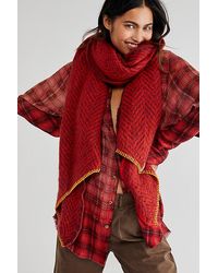 Free People - Chevron Recycled Blend Blanket Scarf - Lyst