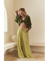 Free People - Stripe Linen Twist Front Poncho - Lyst