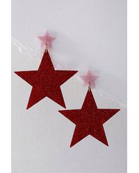 Free People - Seeing Stars Dangle Earrings At In Red - Lyst