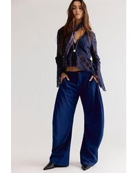 Free People - Spotlight Menswear Striped Barrel Trousers - Lyst