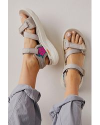 Teva - Zymic Sandals At Free People In Feather Grey, Size: Us 9 - Lyst