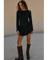 free-est - Good Feels Ruffle Long-sleeve Mini - Lyst