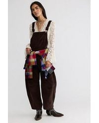 Free People - Good Luck Cord Overalls - Lyst