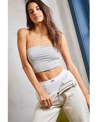 Free People - Essential Bandeau Brami Top At In Heather Grey, Size: Small - Lyst