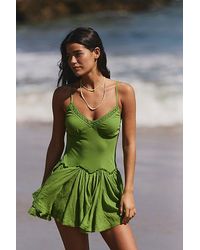 free-est - Twirly Girly Solid Cotton Mini Dress By - Lyst