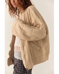 Free People - Dolman Quilted Knit Jacket - Lyst