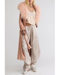 Free People - Crowd Pleaser Twisted Satin Pull-On Pants - Lyst