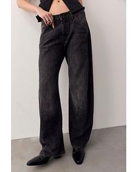 Free People - Highland Low-Rise Twisted Bowed Jeans - Lyst