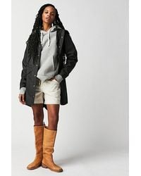 Rains - Long Jacket At Free People In Black, Size: Small - Lyst