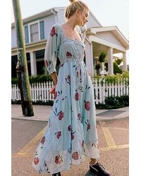 Free People - Morning Meadows Long-Sleeve Maxi Dress - Lyst