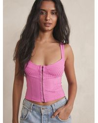 Free People Serenity Corset Cami - Pink