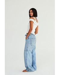 Free People - Crvy Outlaw Wide-leg Jeans - Lyst