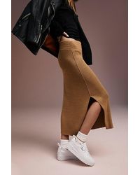 Free People - Golden Hour Midi Skirt At In Apple Pie Combo, Size: Xs - Lyst