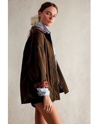 Free People - Cori Waxed Jacket At Free People In Olive, Size: Large - Lyst