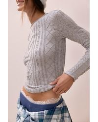 Intimately By Free People - So Soft Seamless Modal Cable Long Sleeve By - Lyst