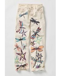 Free People - Tennessee Low-Rise Illusions Jeans - Lyst