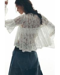 Free People - Lilabeth Lace Top - Lyst