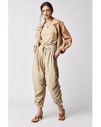 Free People - Mixed Media One-Piece - Lyst