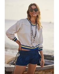 Free People - We The Free Alani Pull-On Chambray Shorts - Lyst