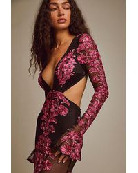For Love & Lemons - Temecula Cut Out Maxi Dress At Free People In Pink Ombre, Size: Xs - Lyst