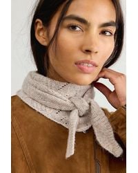 Free People - Cozy Cable Triangle Scarf - Lyst