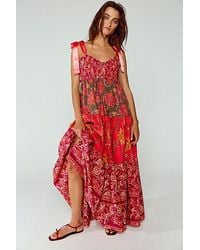 Free People - Bluebell Maxi At In Magenta Combo, Size: Large - Lyst
