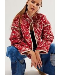 Free People - Chloe Jacket At In Brick Combo, Size: Xs - Lyst