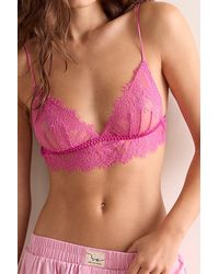 Intimately By Free People - Lacebound Longline Triangle Bralette By - Lyst