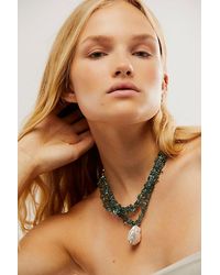 Free People - So Fine Layered Necklace At In Jade - Lyst