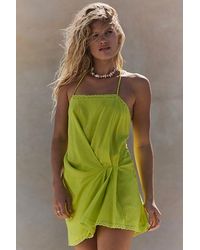 free-est - Sandshell Linen Sunburst Mini Dress By - Lyst