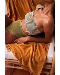 Cleonie Swim - Shell Maillot Smocked One-piece Swimsuit - Lyst