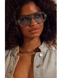 Free People - Cruise Oversized Aviator Sunglasses - Lyst