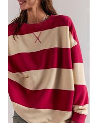 Free People - Classic Striped Oversized Crewneck - Lyst