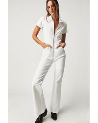 Free People - Jayde Flare Jumpsuit At Free People In Pure White, Size: Xs - Lyst