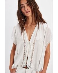 Free People - Marigold Shine And Lace Top - Lyst