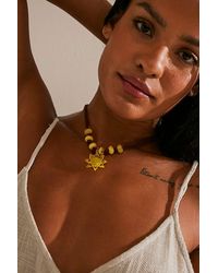 Free People - Ivy Pendant Choker At In Sun - Lyst