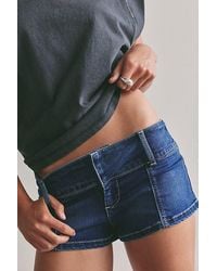 Free People - We The Free Ana Denim Micro Shorts - Lyst